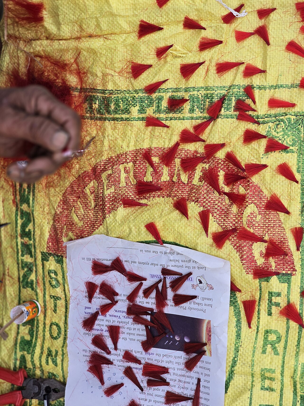 Handwoven Naga shawls and bamboo crafts on display at Hornbill Festival bazaar
