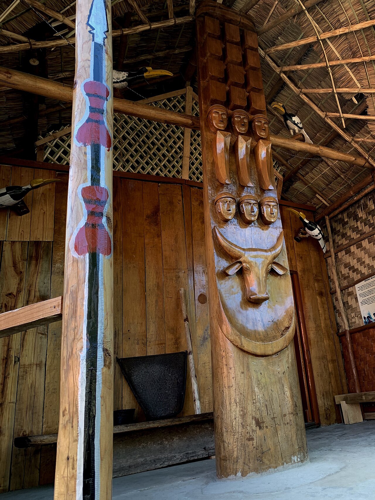 Traditional Naga morung bachelor dormitory at Kisama Heritage Village