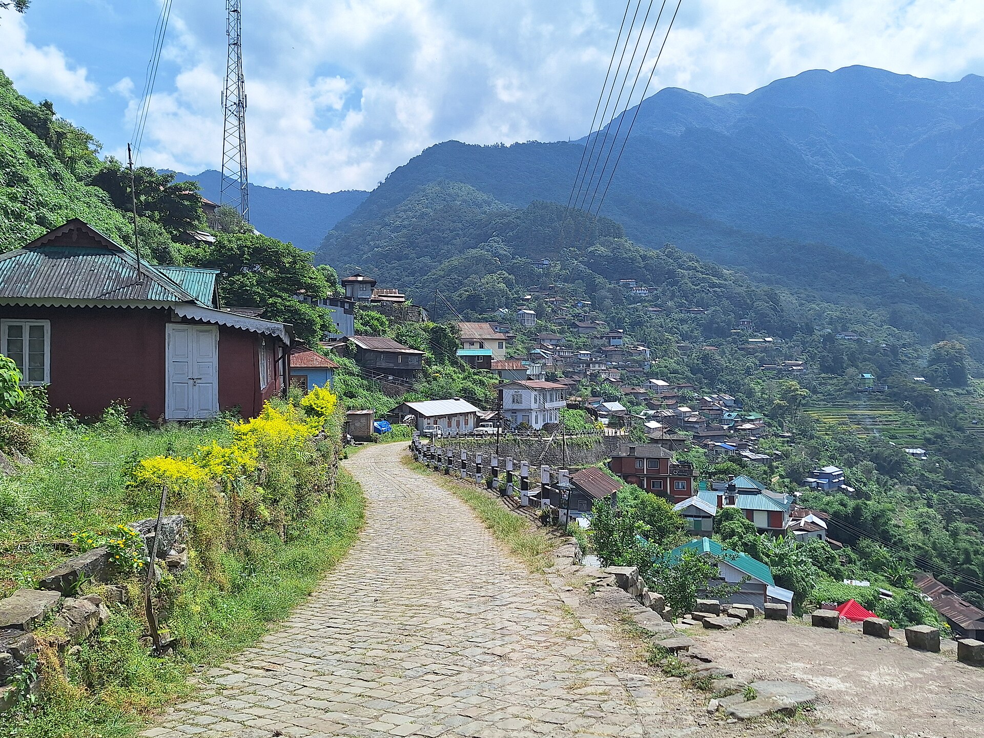Traditional Angami village in Kohima District