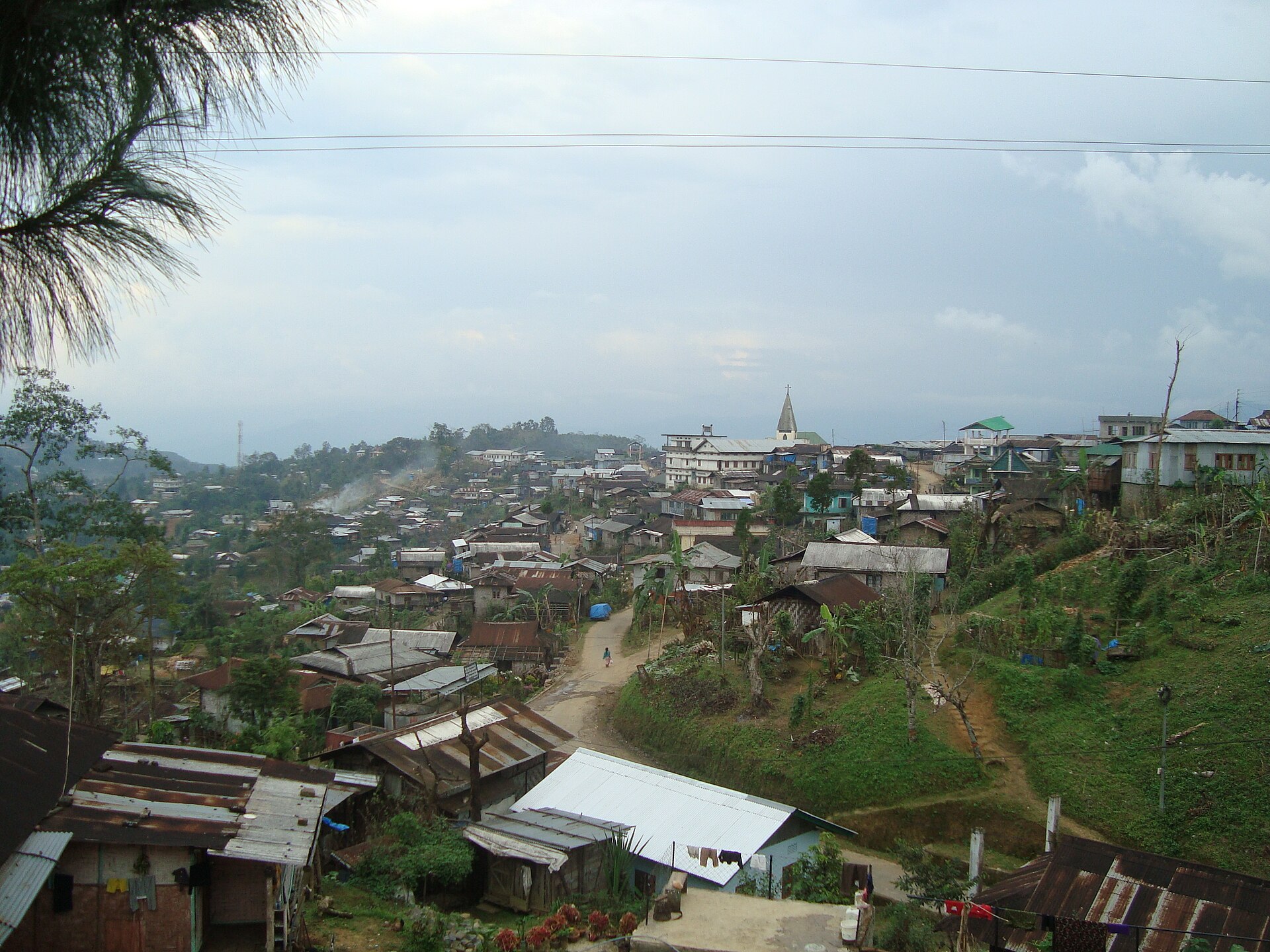 Traditional Ao village in Mokokchung District
